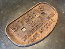 Original Railway Wagon D Plate