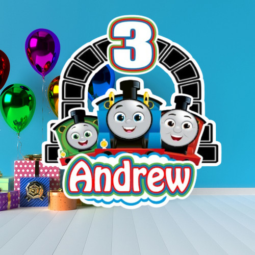 Personalised train cake topper - train,