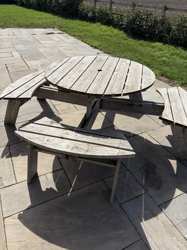 Garden seater table bench - garden, 8