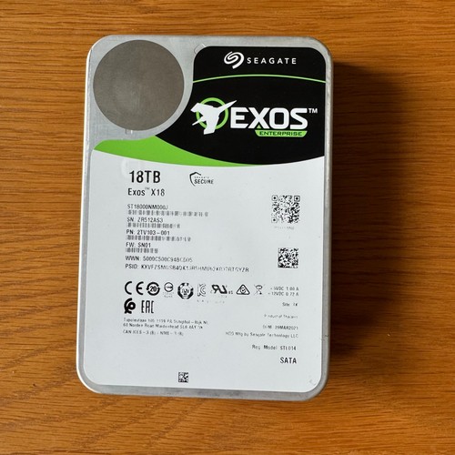 18tb seagate exos x18 - x18, sata