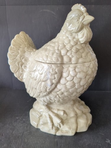 Tall vintage ceramic beige - vintage,