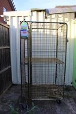 FULL SECURITY (all sides covered +1 shelf) MESHED CONTAINER CAGE ROLLING PALLET 