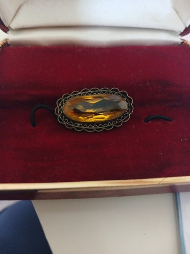 Antique czech citrine glass - antique,