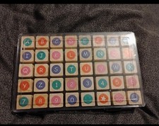 Alphabet Rubber Stamps Set In Case
