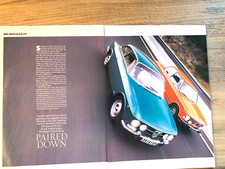 BMW 2002 Tii vs ALFA 1750 GTV FRAMEABLE ORIGINAL CAR MAGAZINE REVIEW ROAD TEST