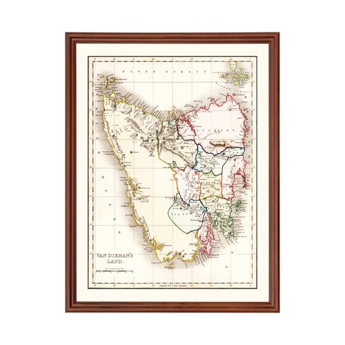 Old map tasmania - map, 1832