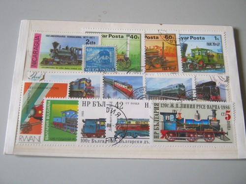 Thematics stamps of trains - 14,