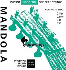 Galli PHB90D Tenor Mandola Strings, loop ended, for CGDA tuning, .014-.050