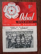 1955 Odsal Tudors v Wembley Lions National League Speedway Programme 30/7/55