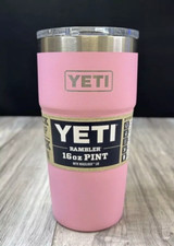 YETI RAMBLER 16 OZ PINT With Magslider Lid POWER PINK   NEW