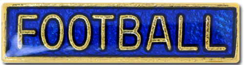 Football bar pin badge blue - bar,
