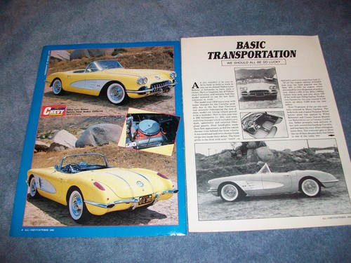 1958 corvette roadster - 1958, article