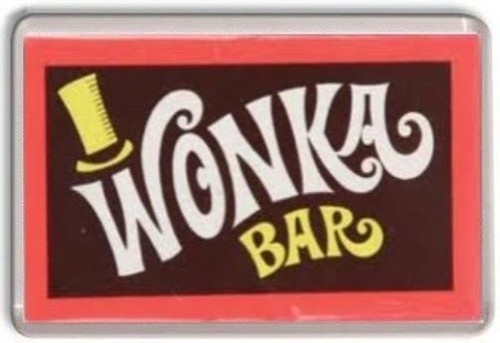 Wonka bar fridge magnet - bar,