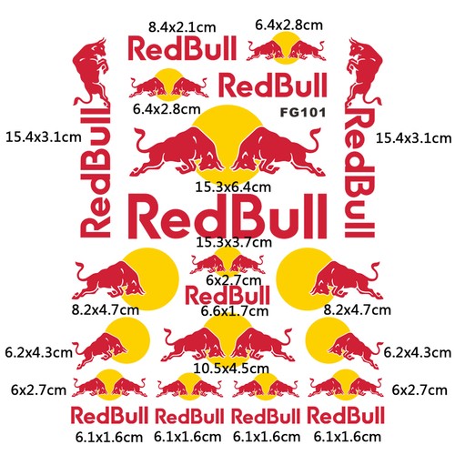 Reflective red bull sticker - reflective,