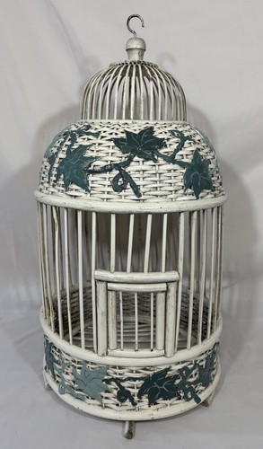 Vintage large white rattan - vintage,