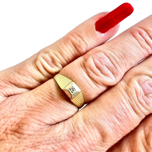 Diamond 9ct gold - diamond, ring