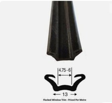 Flocked window channel rubber