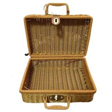 Vintage style wicker - vintage-style, suitcase