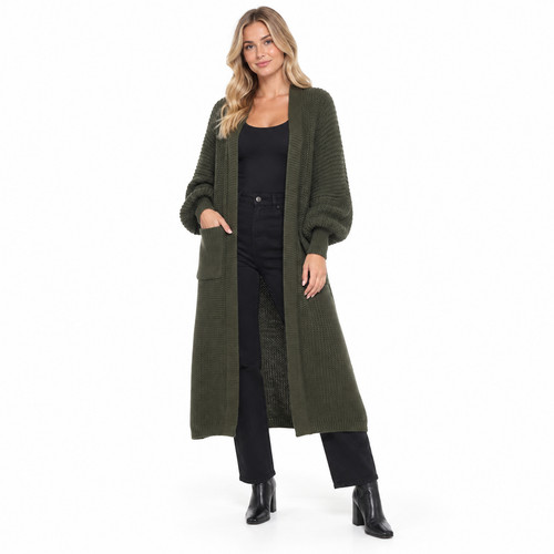 Women chunky knitted maxi - women,