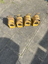 Pair of Vintage Chalwyn Yellow Road Railway Paraffin Lamps Approx 13” High