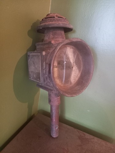 Vintage antique carriage lamp - antique,