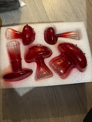 Glasseam 5pc red clear glass - glasseam,