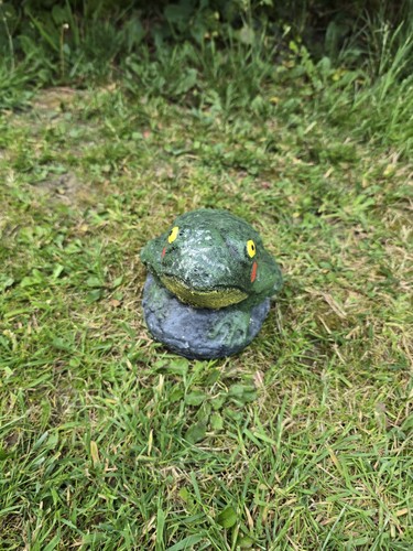 Frog stone garden ornament - frog,