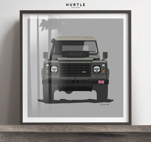Land rover wolf poster print - rover,