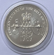 1989 The Tercentenary Of The Bill Of Rights Uncirculated UK Two Pounds £2 coin