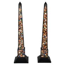Pair of 19th Century Marble Obelisks