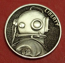 HOBO Buffalo Nickel Deep Sea Diver Made from a Real US Buffalo Nickel
