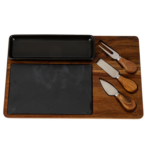 Acacia cheese board set - cheese,