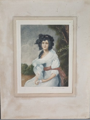 Mezzotint printed colour - mezzotint,
