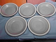 hornsea contrast soup bowls - 5No. bowls 205mm dia good condition
