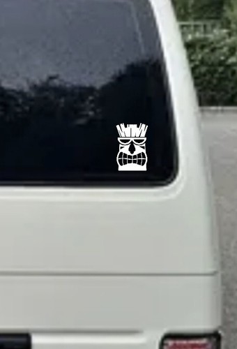 Tiki face vinyl decal - x,