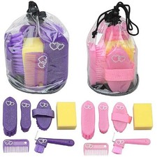 CHILD'S GROOMING KIT PINK PURPLE GLITTER PONY EQUESTRIAN HORSE  *FREE POSTAGE*