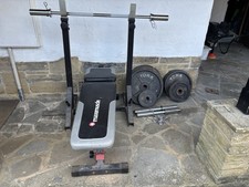 135kg Olympic Weights Barbell Dumbbells Bench & Squat Stands Set