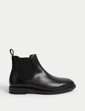 M&S Autograph Black Leather