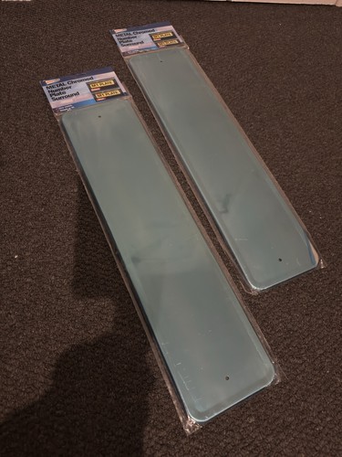 Metal chromed number plate - metal,