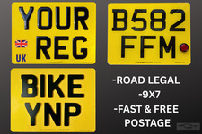 Motorcycle Number Plate 9x7
