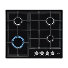 AEG 3000 Series 60cm 4 Burner Gas Hob - Black HGX64200SB
