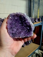 Natural Amethyst Druze Geode Quartz Crystal Cluster 400g BK90 10x10cm XL