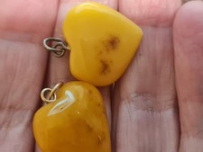 butterscotch amber hearts 1 gold link