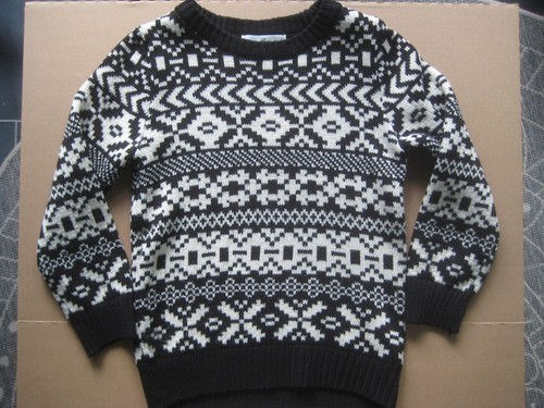 Black and white sweater from - and,
