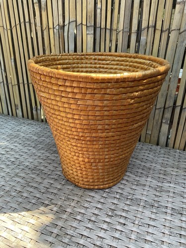 Vintage wicker waste - wicker,