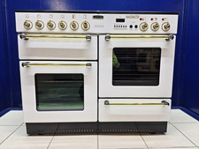 FULL ELECTRIC RANGEMASTER LEISURE 110CM IN WHITE  AND BRASS.Ref: I28