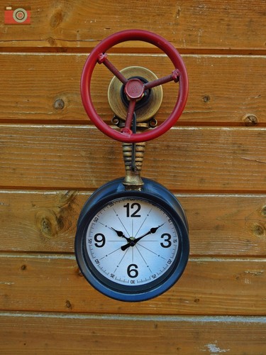 Pipe work wall - work, clock