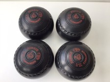Almark Commander Lawn Bowls x4 Size 4H Bucking Bronco Black Handgrips KBBR 05