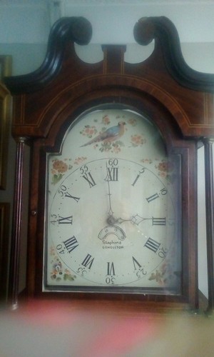 Georgian oak grandfather - oak, clock