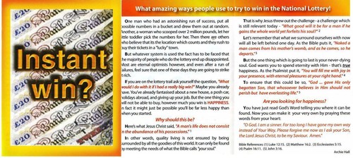 Gospel outreach leaflets - gospel,